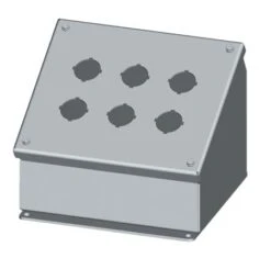 NEMA 12 Steel Sloping Front Enclosure For 22/30.5mm Push Buttons